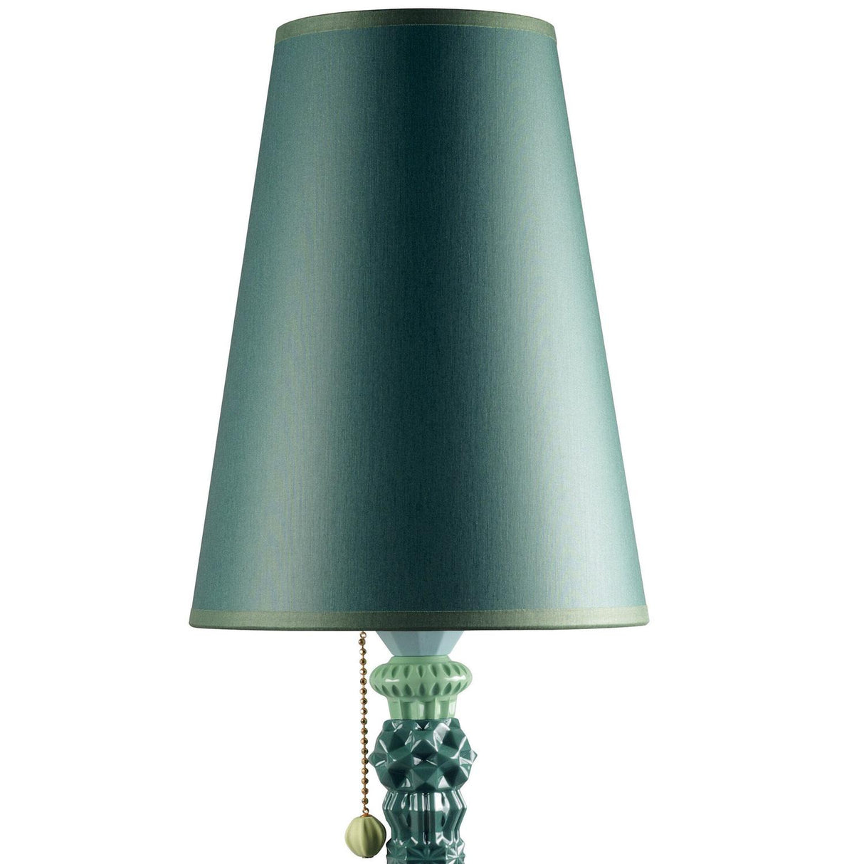 LLADRO' Lampada da Tavolo Belle De Nuit Verde 57x20cm Porcellana