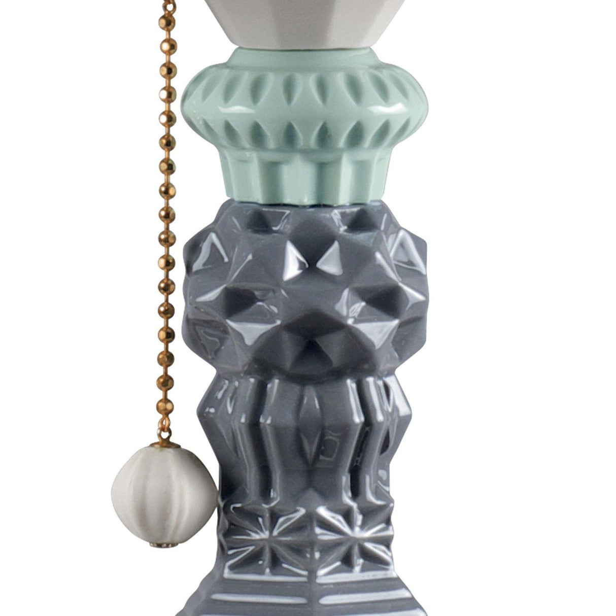 LLADRO' Lampada da Tavolo Belle De Nuit Nero 57x20cm Porcellana