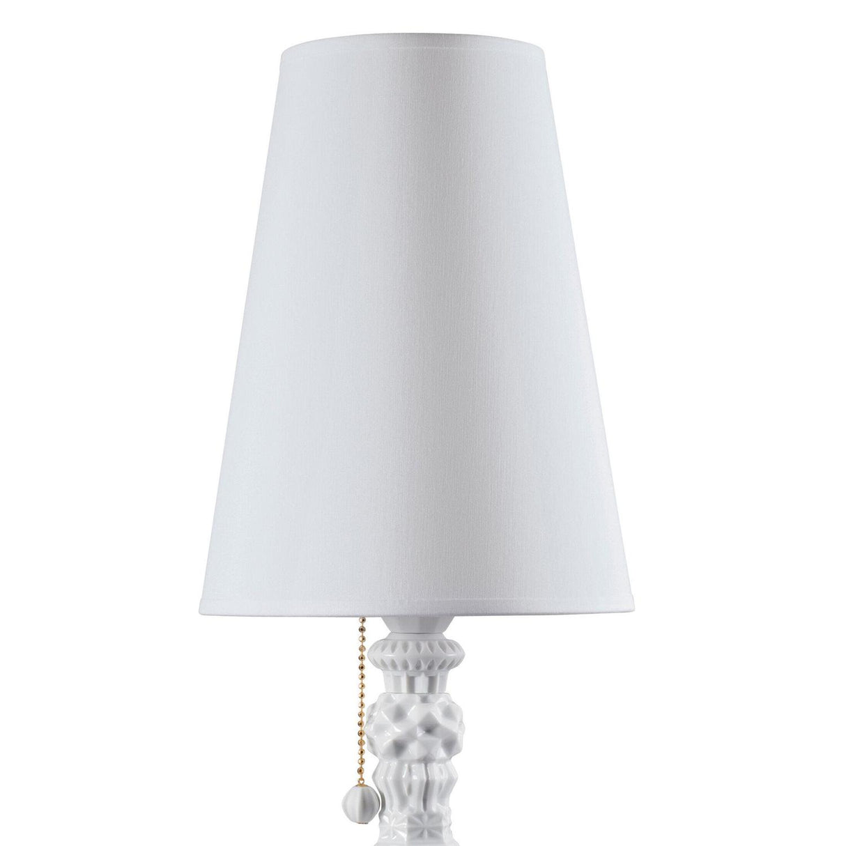 LLADRO' Lampada da Tavolo Belle De Nuit Bianco 57x20cm Porcellana