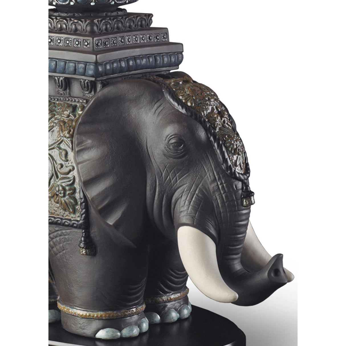 LLADRO' Lampada da Tavolo Elefante di Siam 70x50cm Porcellana
