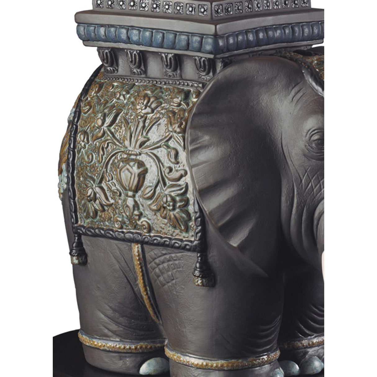 LLADRO' Lampada da Tavolo Elefante di Siam 70x50cm Porcellana