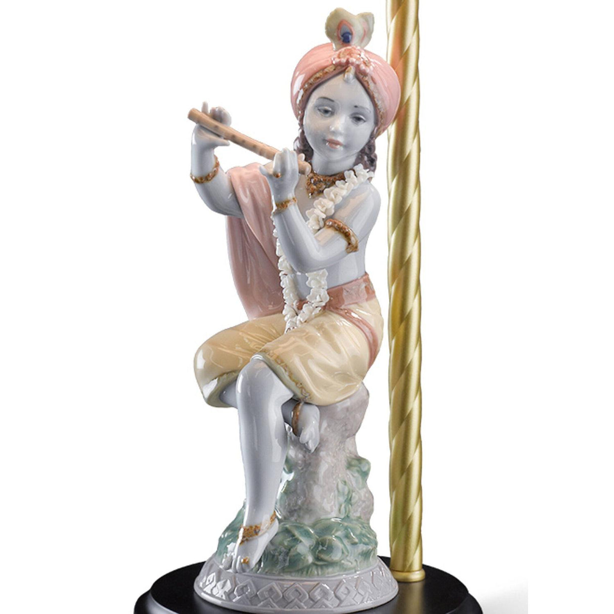 LLADRO' Lampada da Tavolo Piccolo Lord Krishna 52x20cm Porcellana
