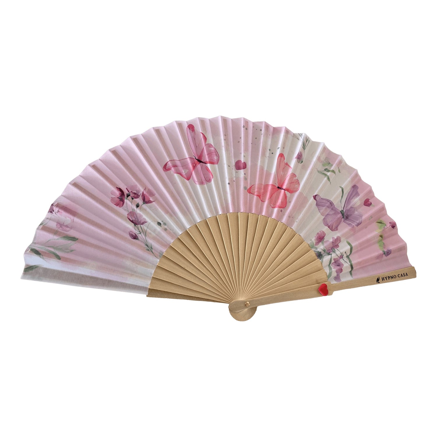 HYPNO CASA Ventaglio Profumato Farfalle 24cm Tessuto e Legno