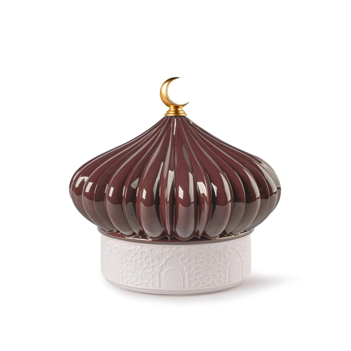 LLADRO' Scatola con Piatti Majestic Nights Granata 23x24cm Porcellana