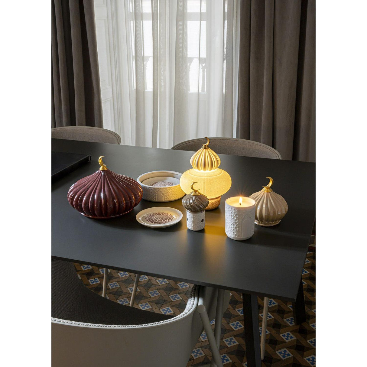 LLADRO' Diffusore D'Incenso Majestic Nights Marrone 14x8cm Porcellana