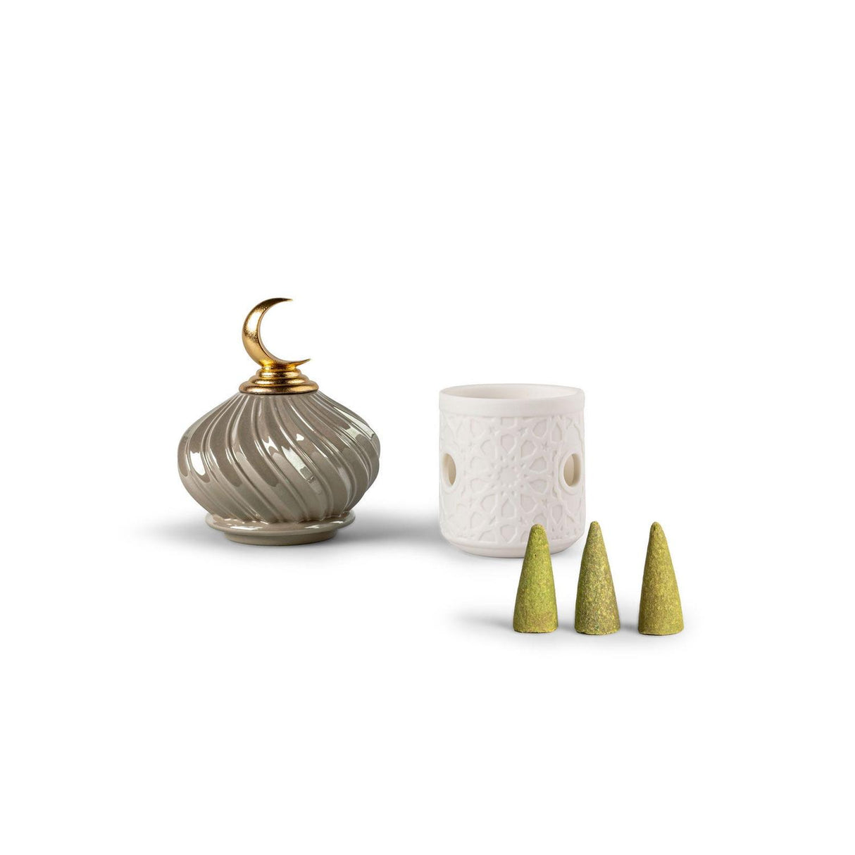 LLADRO' Diffusore D'Incenso Majestic Nights Marrone 14x8cm Porcellana