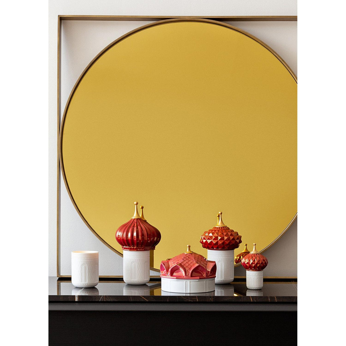 LLADRO' Candela Torre del Sud 1001 Lights Rosa Profumo Night Approaches 22x13cm Porcellana