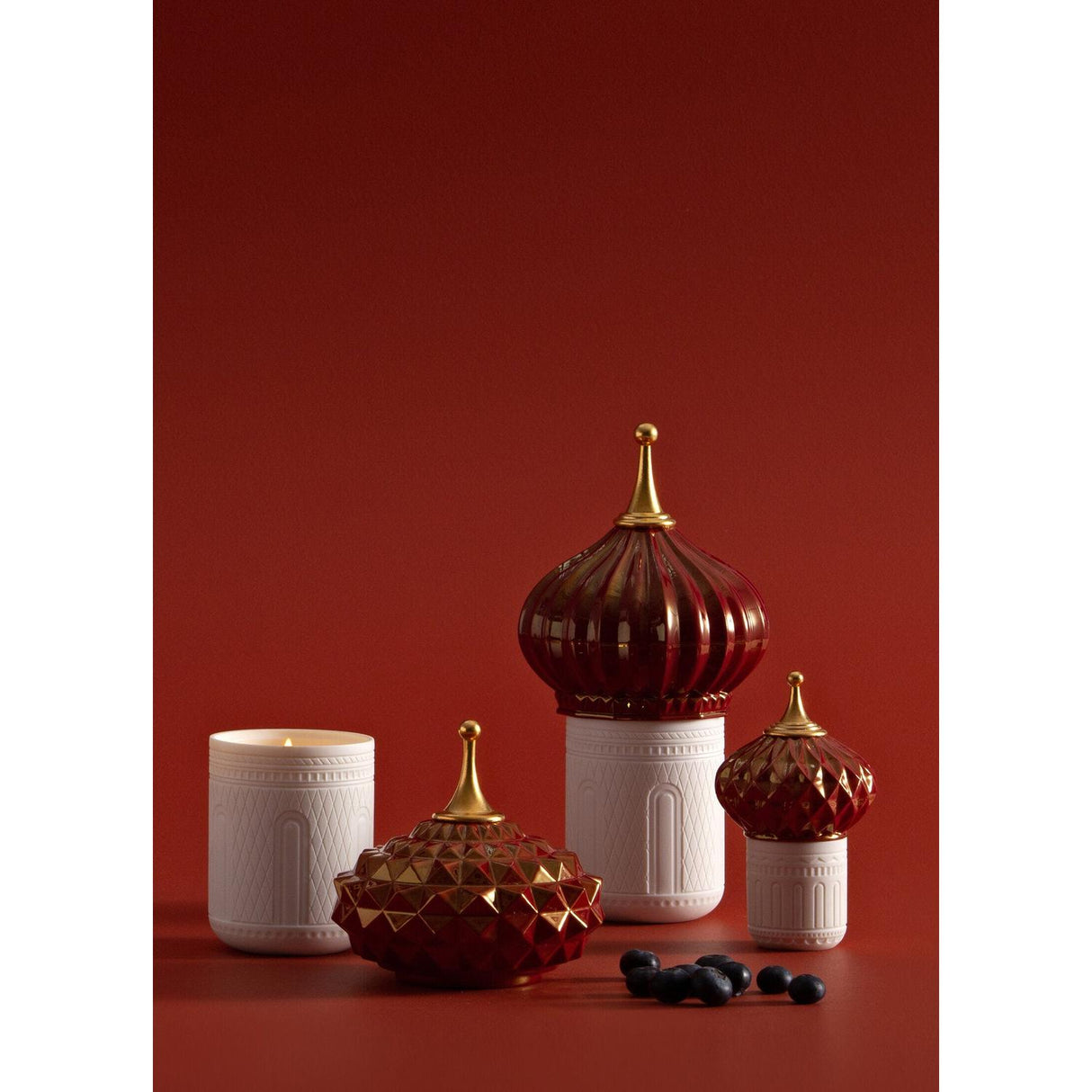 LLADRO' Candela Torre del Sud 1001 Lights Rosa Profumo Night Approaches 22x13cm Porcellana