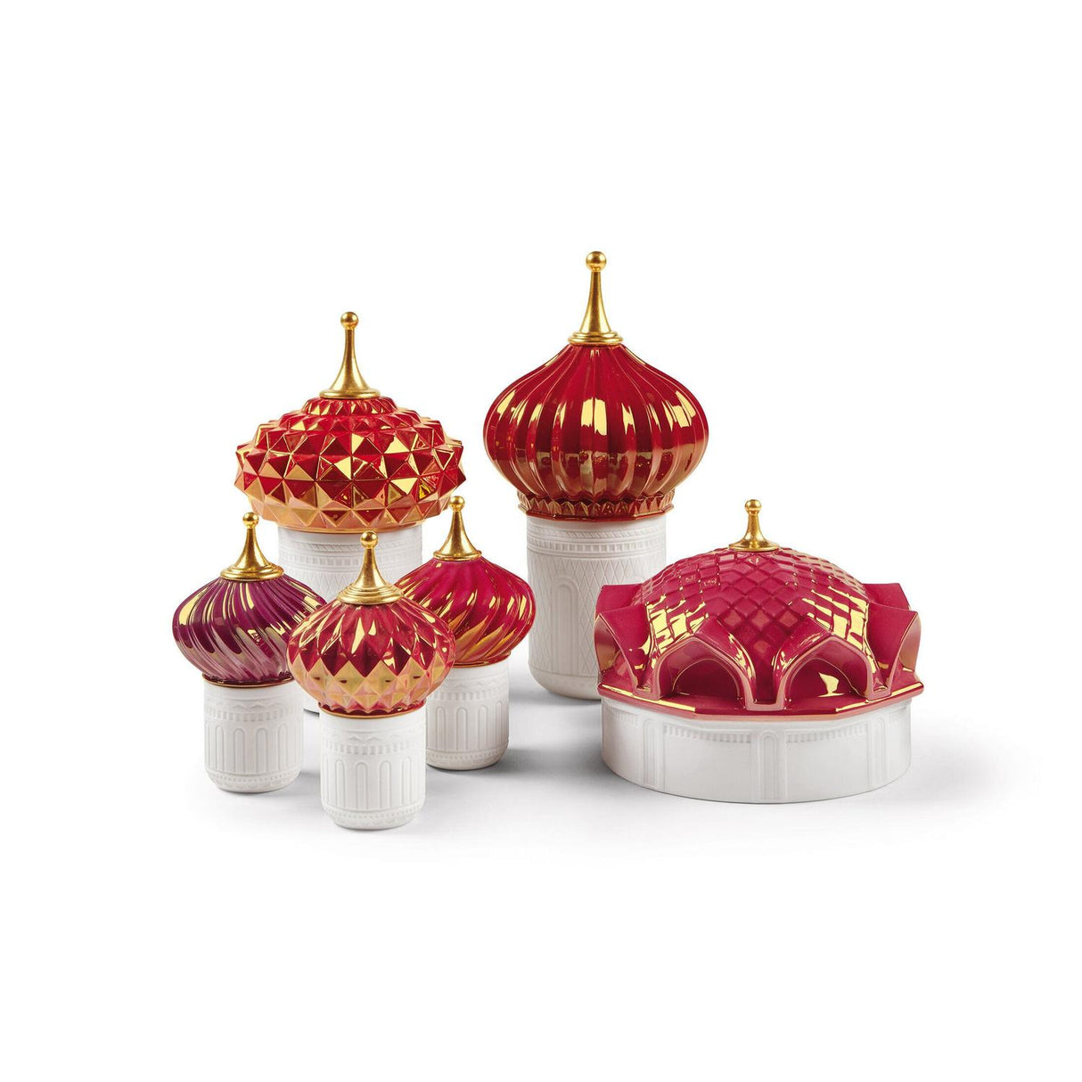 LLADRO' Candela Torre del Nord 1001 Lights Rubino Profumo Night Approaches 26x13cm Porcellana