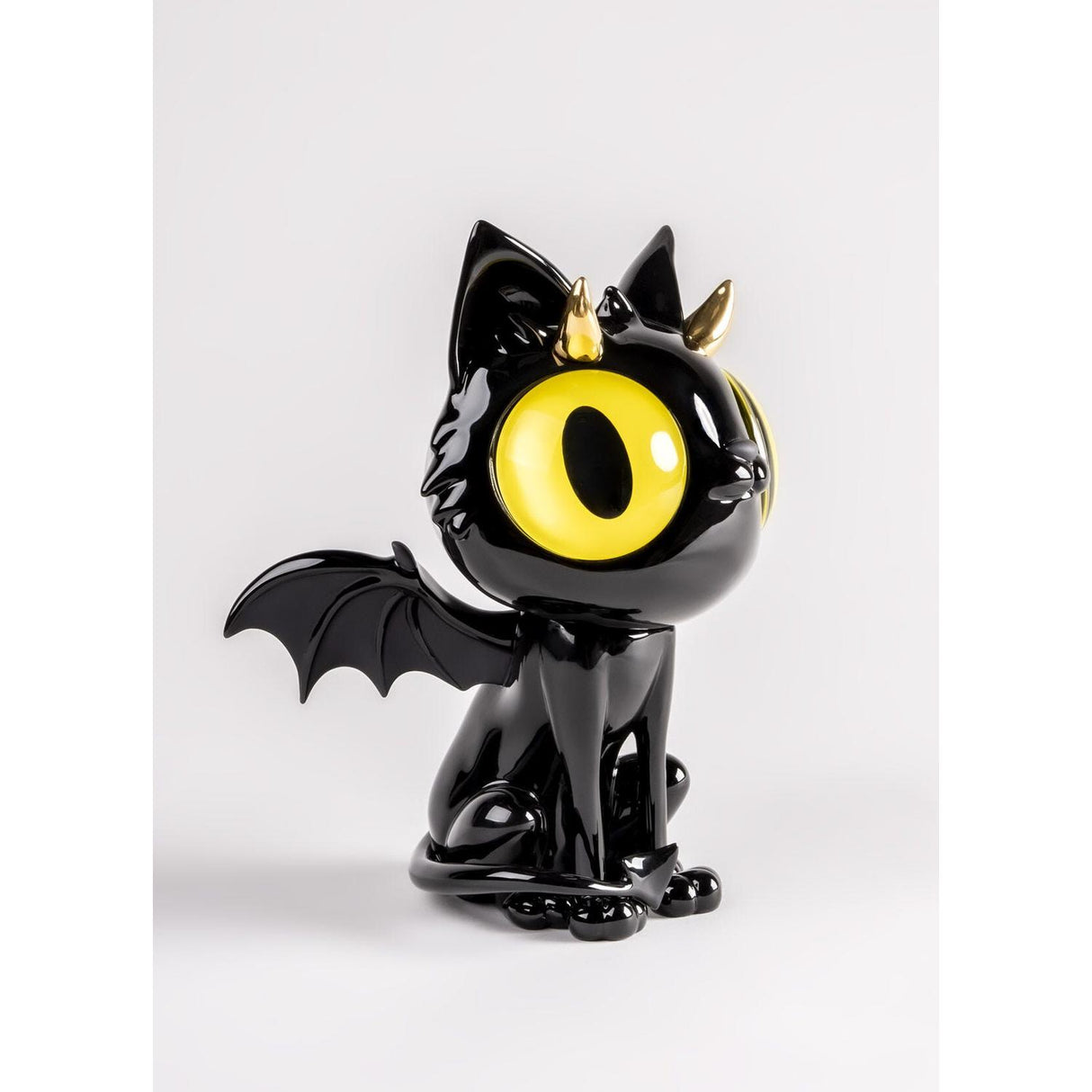 Lladró Scultura Little Devil Catserie Limitata 26x20cm Porcellana