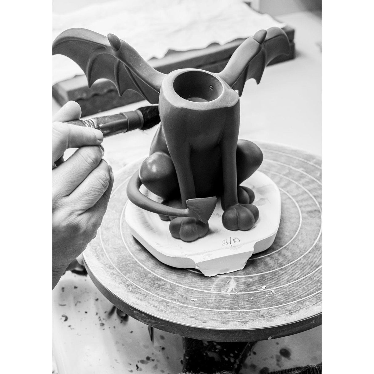 Lladró Scultura Little Devil Catserie Limitata 26x20cm Porcellana