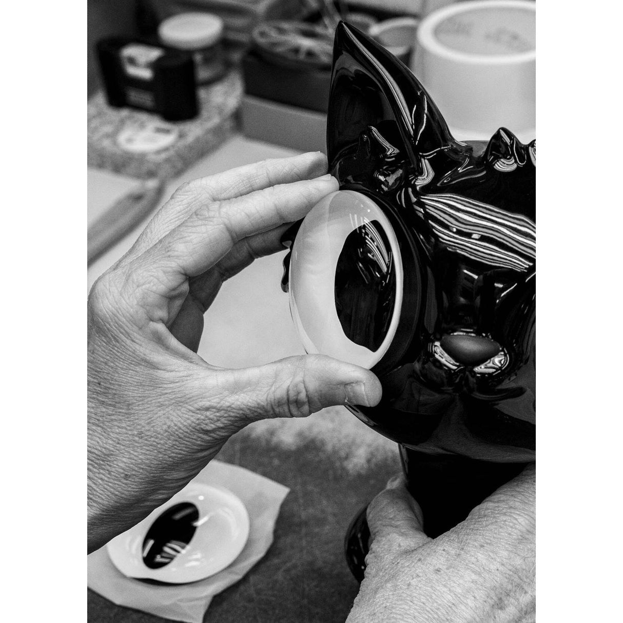 Lladró Scultura Little Devil Catserie Limitata 26x20cm Porcellana