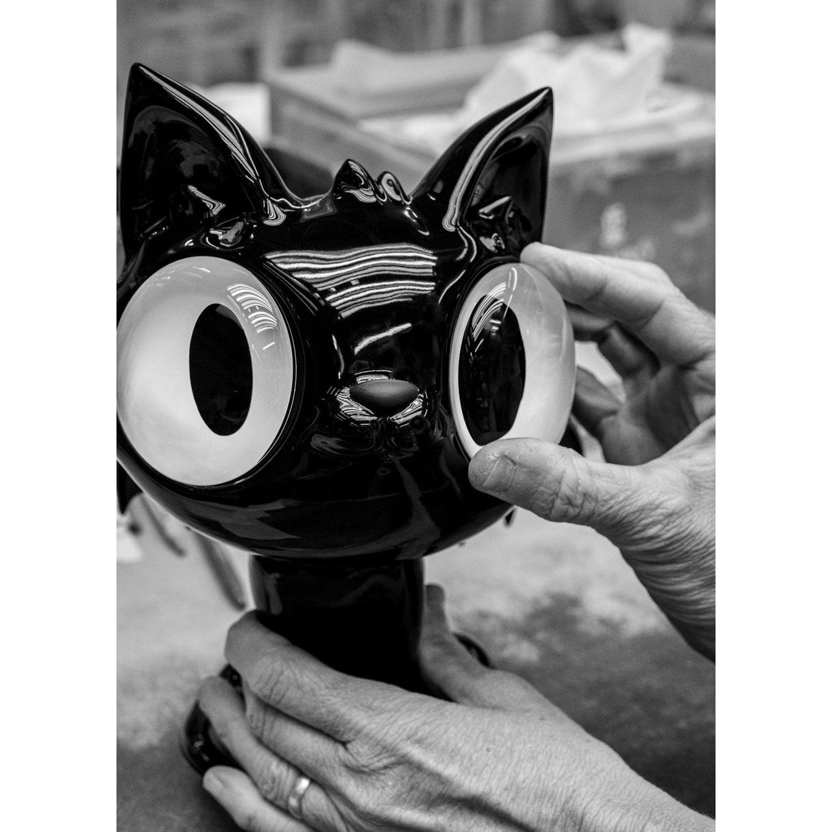 Lladró Scultura Little Devil Catserie Limitata 26x20cm Porcellana