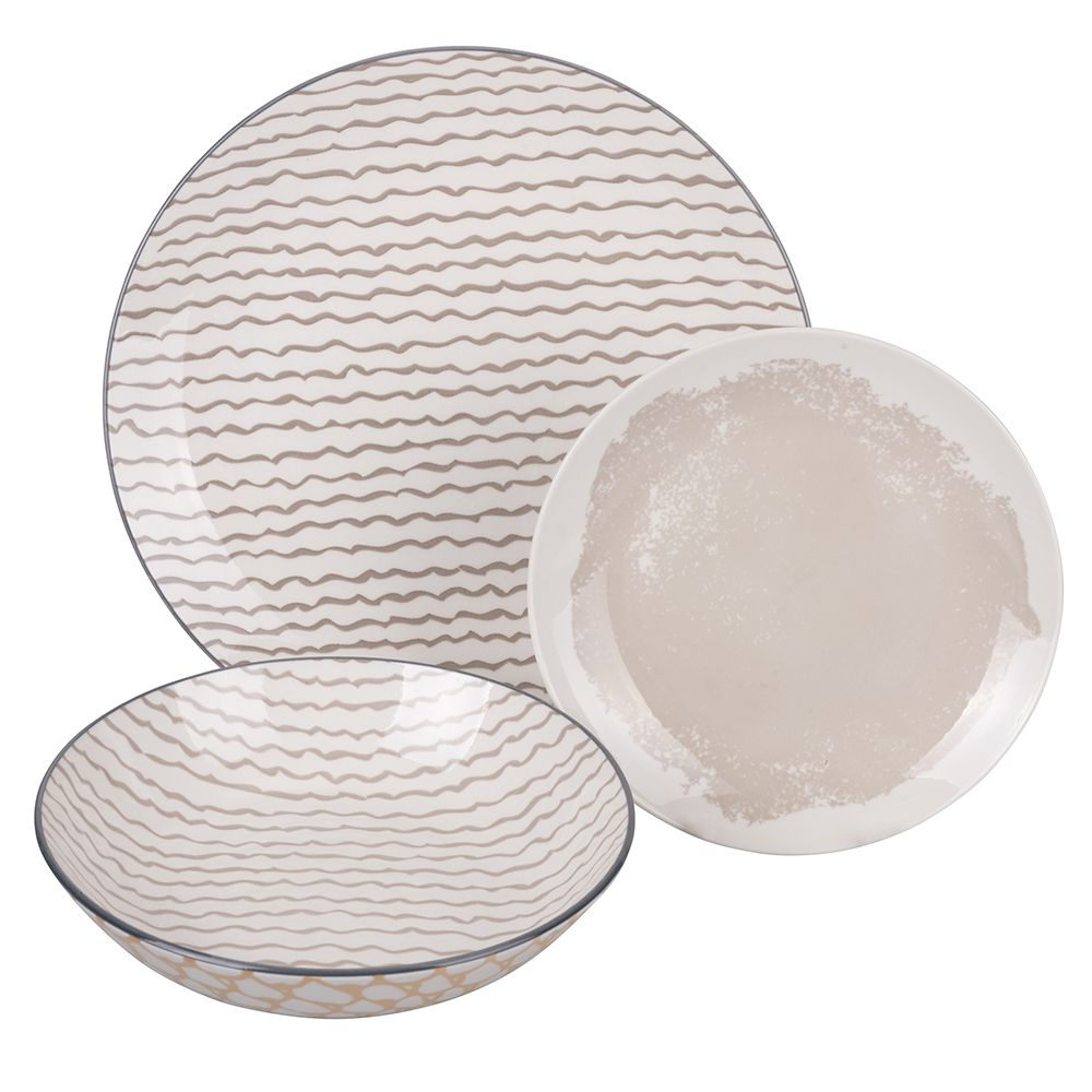 VILLA D'ESTE HOME TIVOLI Soho Servizio Tavola Piatti Set 18 Pezzi Porcellana