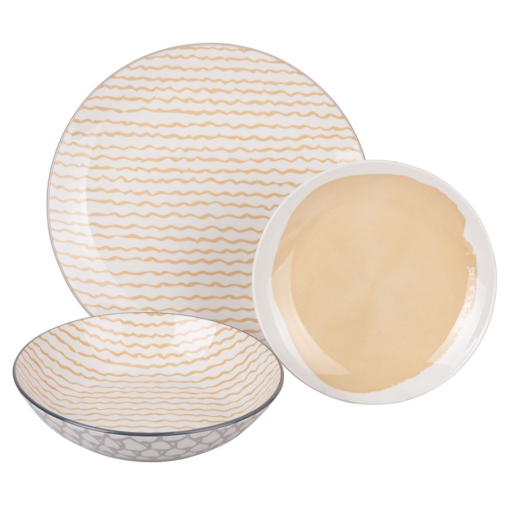 VILLA D'ESTE HOME TIVOLI Soho Servizio Tavola Piatti Set 18 Pezzi Porcellana