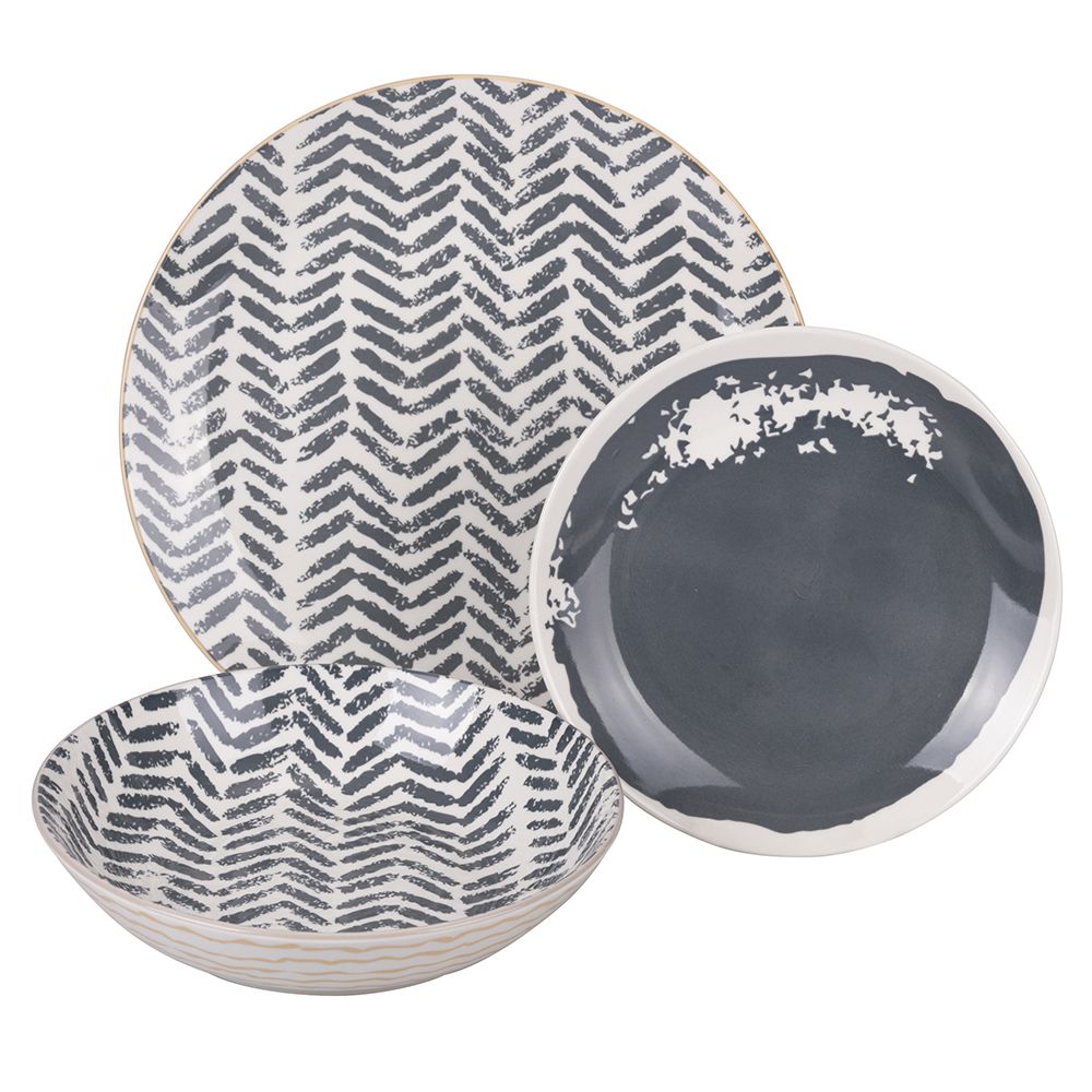 VILLA D'ESTE HOME TIVOLI Soho Servizio Tavola Piatti Set 18 Pezzi Porcellana