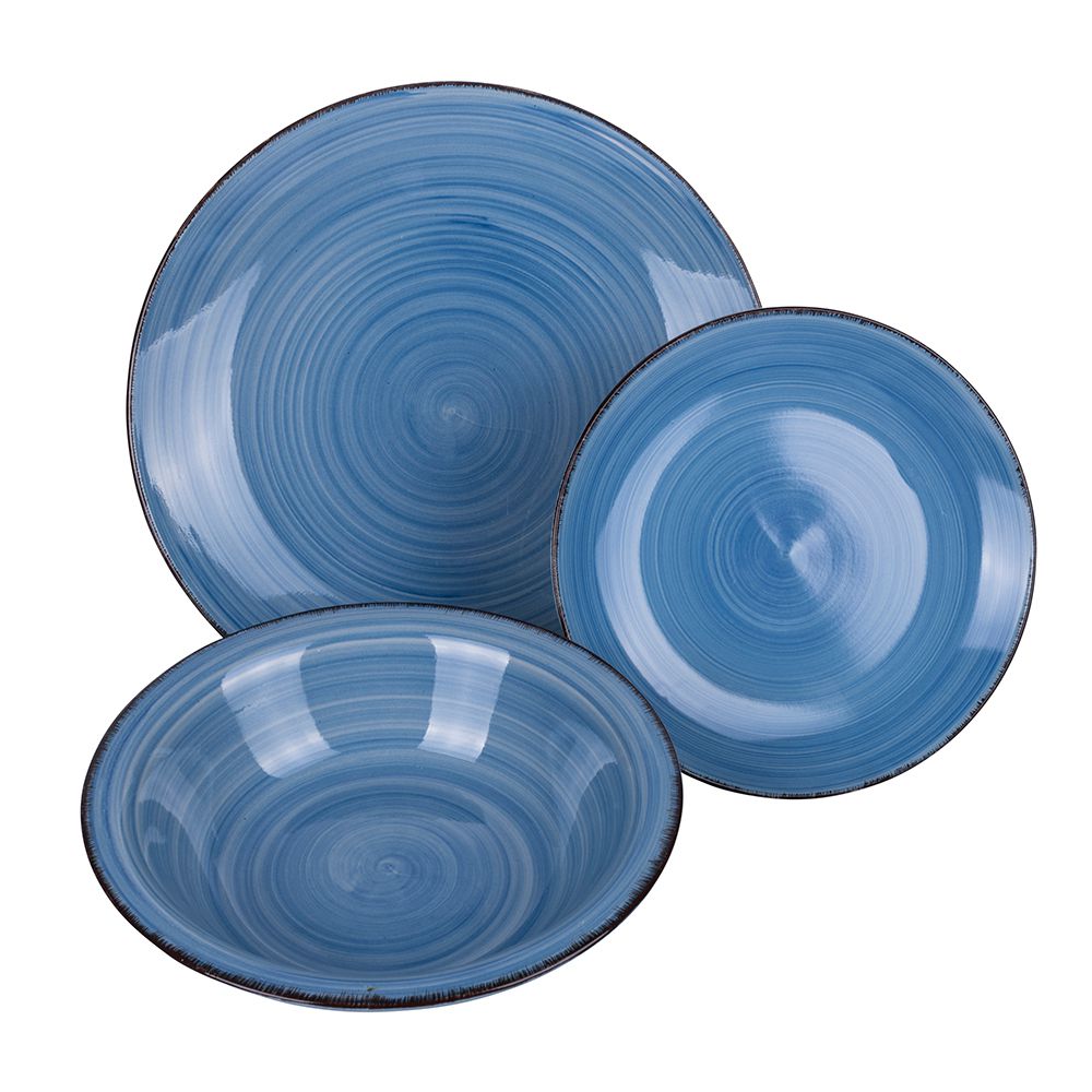 VILLA D'ESTE HOME TIVOLI Baita Acqua Ocean Servizio Tavola Piatti Set 18 Pezzi Gres