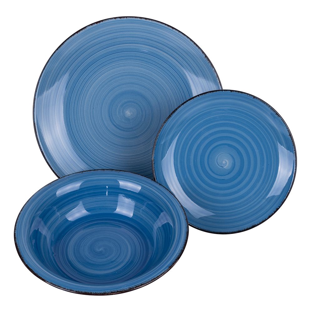 VILLA D'ESTE HOME TIVOLI Baita Acqua Ocean Servizio Tavola Piatti Set 18 Pezzi Gres