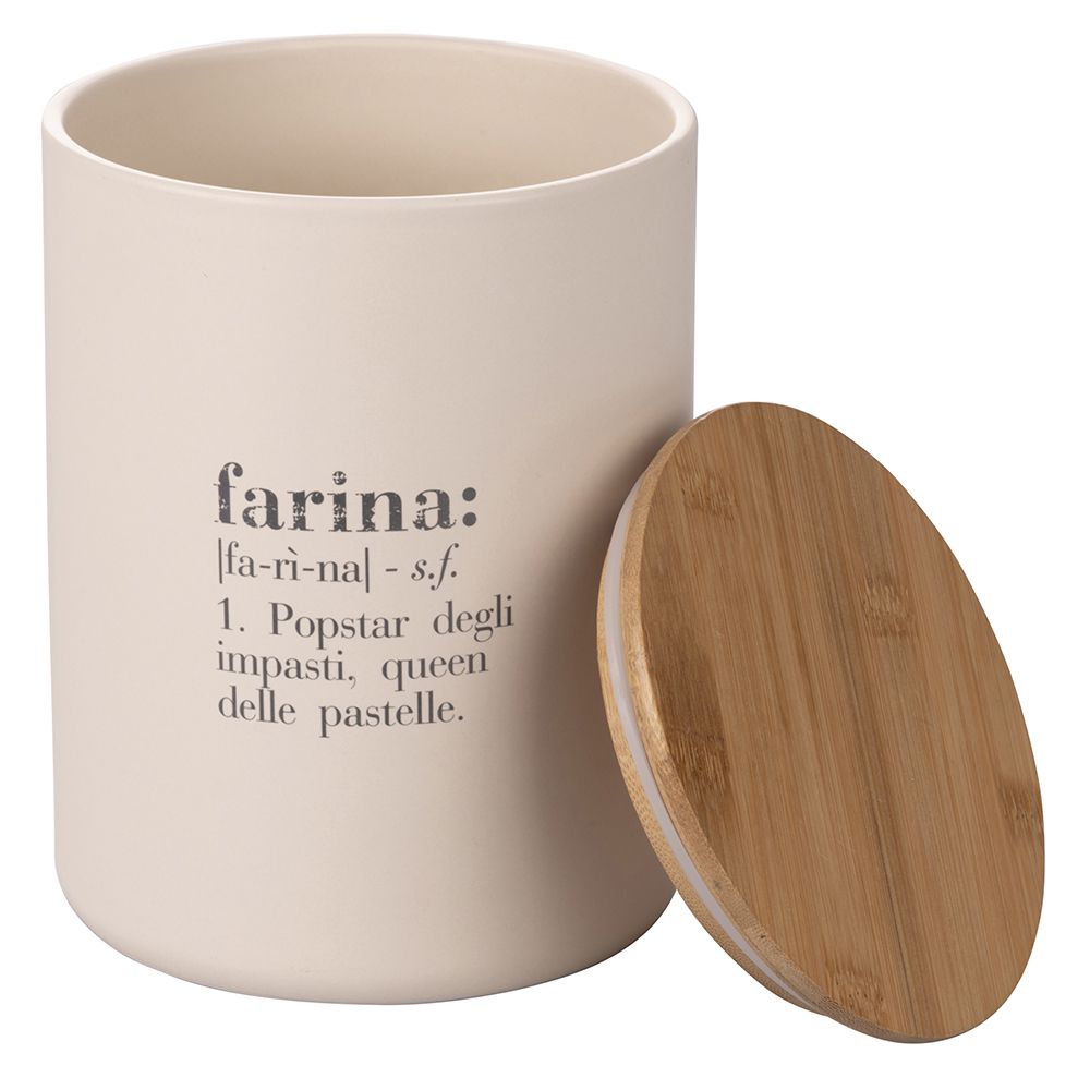VILLA D'ESTE HOME TIVOLI Victionary Barattolo Farina 2L Beige Gres e Bamboo