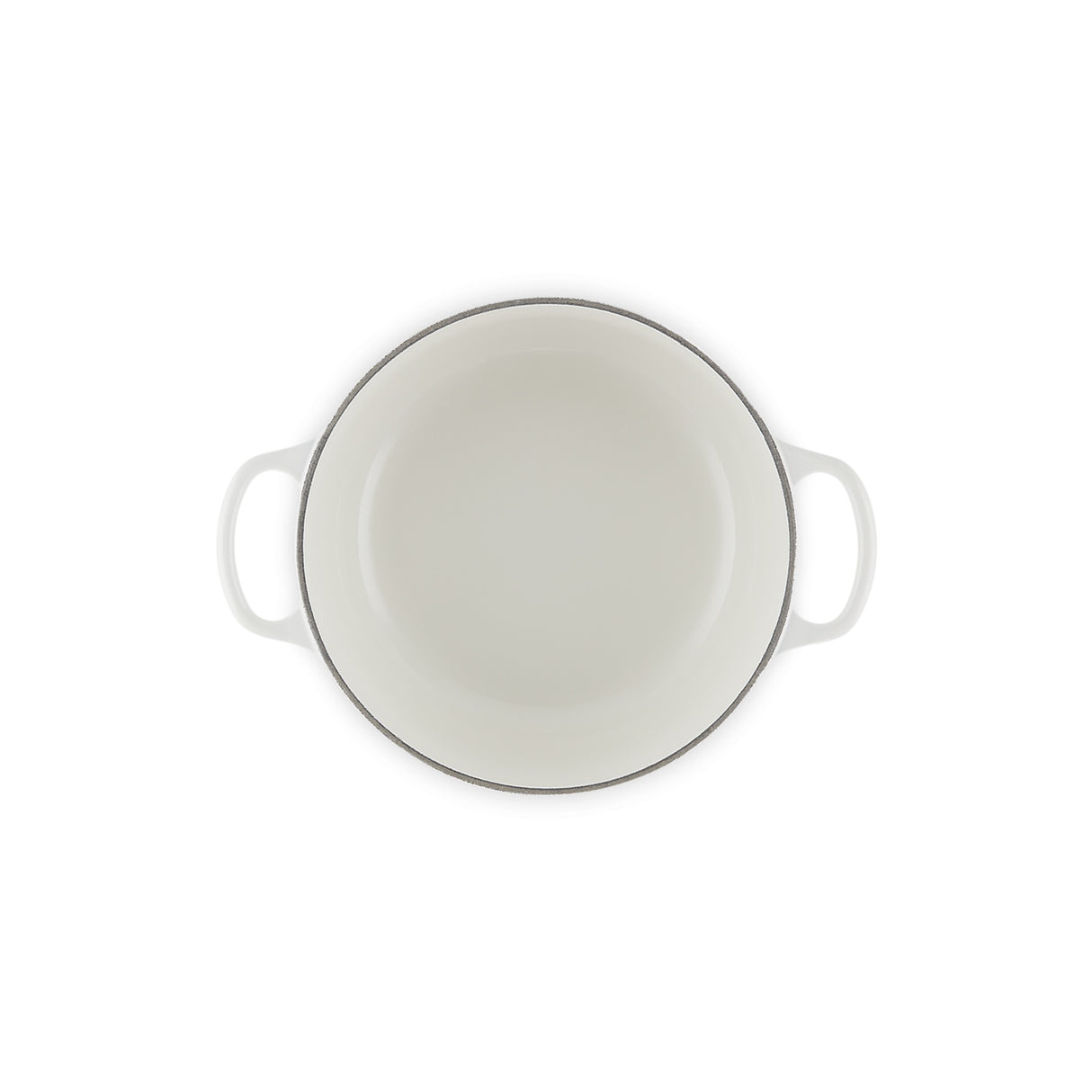 LE CREUSET Cocotte Rotonda Evolution 20cm Bianco Pomello Oro Ghisa Vetrificata