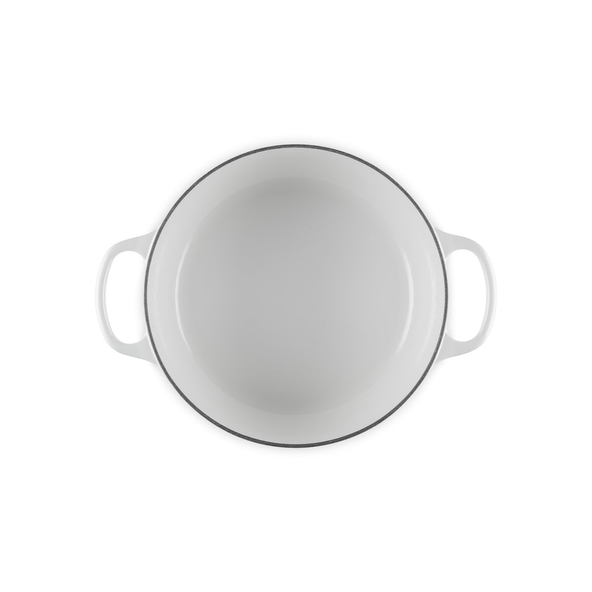 LE CREUSET Cocotte Rotonda Evolution 24cm Bianco Pomello Oro Ghisa Vetrificata