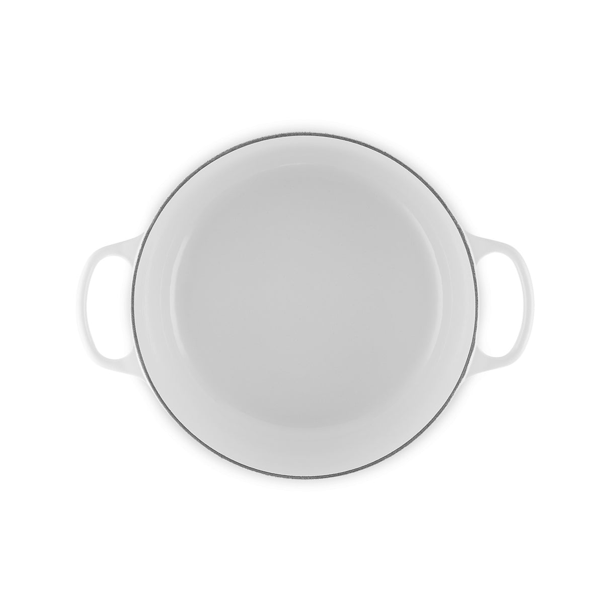 LE CREUSET Cocotte Rotonda Evolution 28cm Bianco Pomello Oro Ghisa Vetrificata