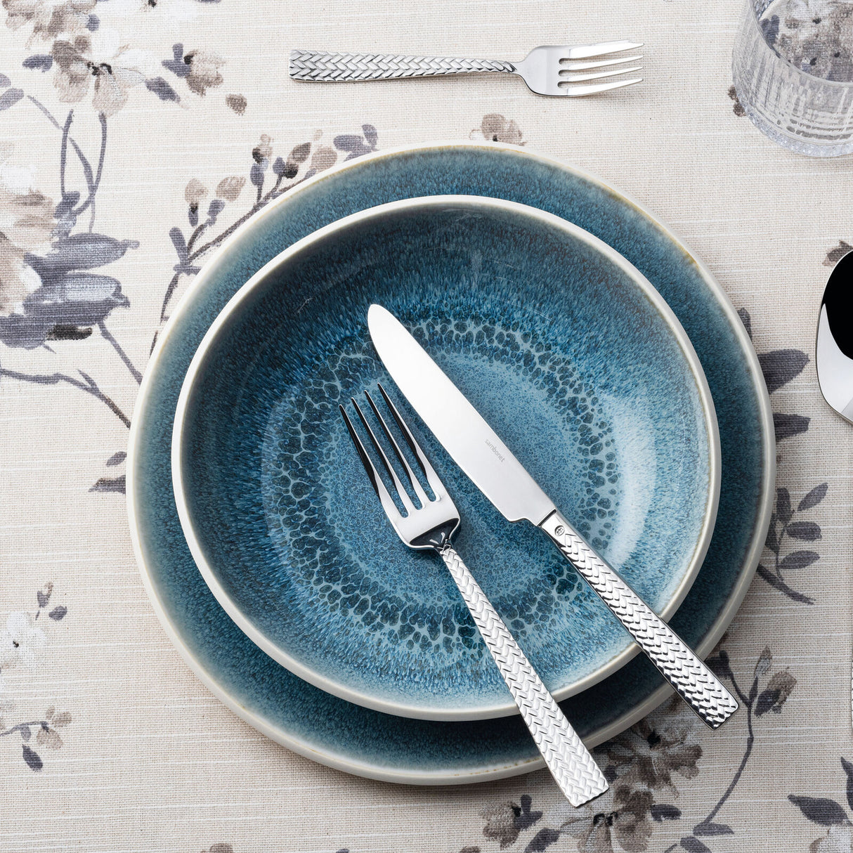 SAMBONET Cortina Cucchiaini Moka Caffè Set 6 Pezzi Posate Acciaio Inox