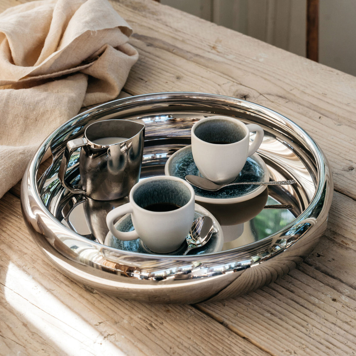 SAMBONET Venezia Cucchiaini Moka Caffè Set 6 Pezzi Posate Acciaio Inox