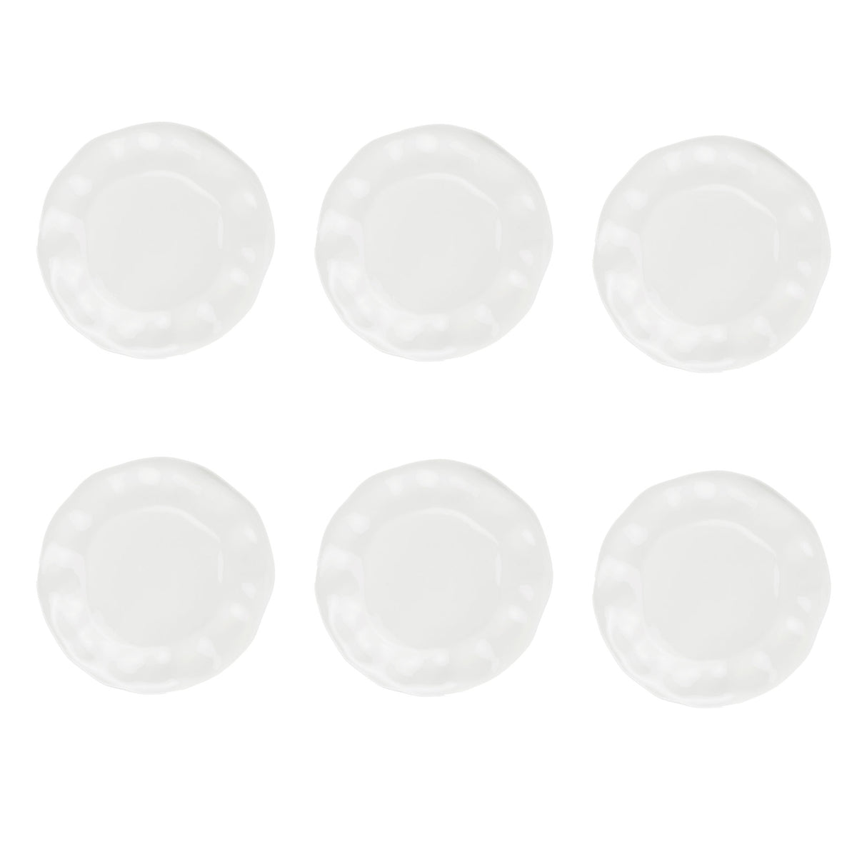 LA PORCELLANA BIANCA Lunia Set 6 Piatti Piani 28cm Bianco Porcellana