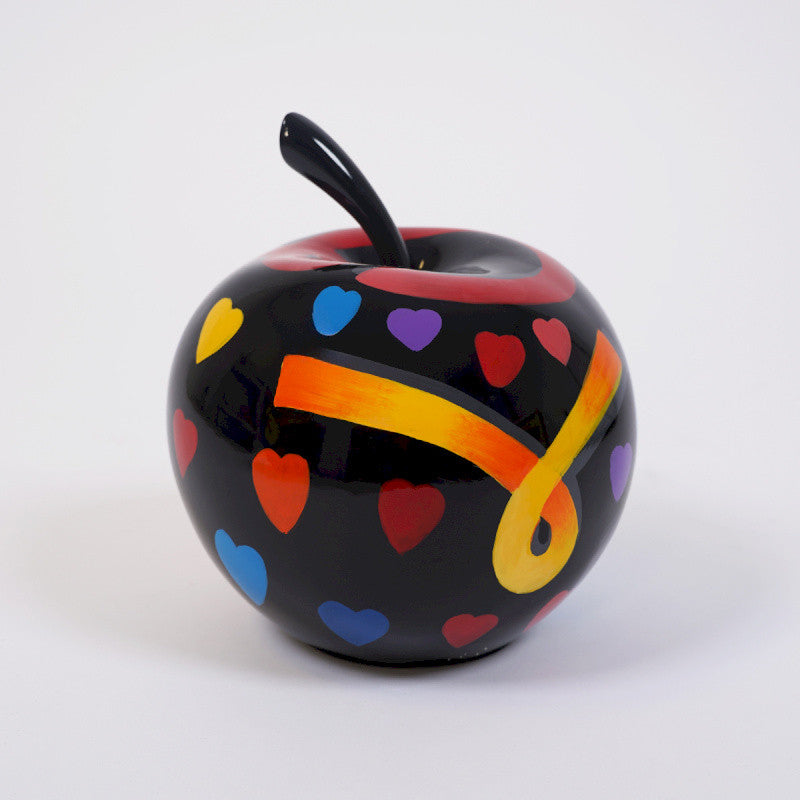 DRIMMER Love Mela Decorazione 26x22cm Nero Multicolore Poliresina