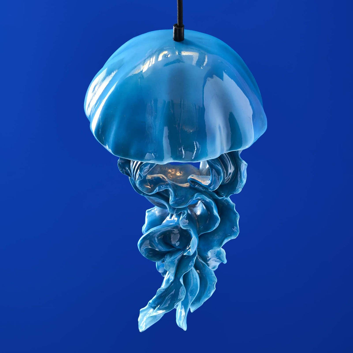 WERNS Lampada a SospensioneA Ava Medusa 42cm Blu Poliresina