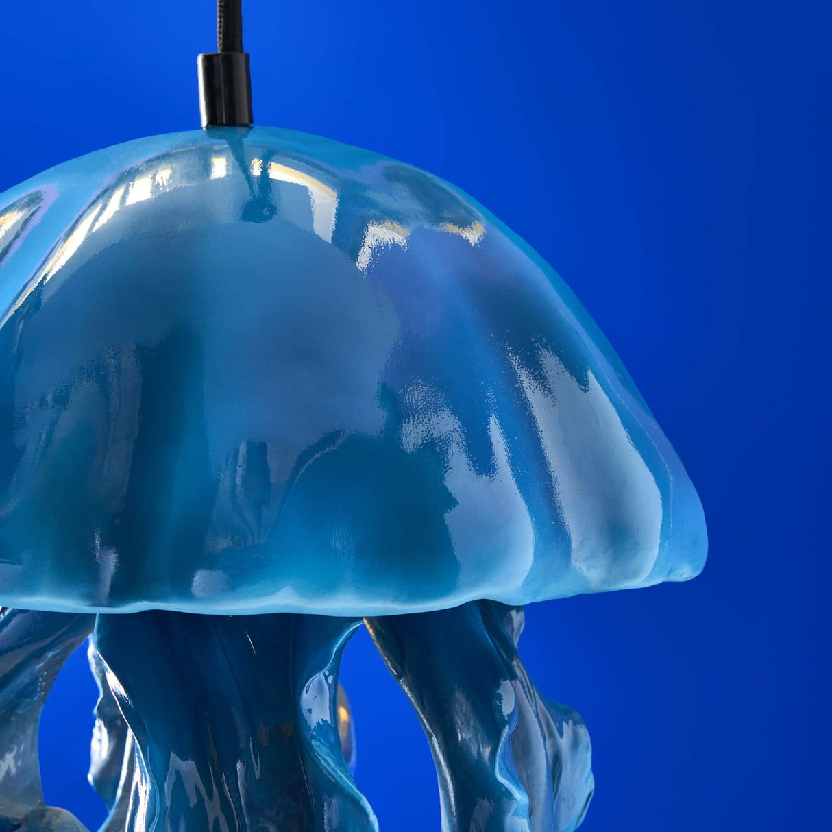 WERNS Lampada a SospensioneA Ava Medusa 42cm Blu Poliresina