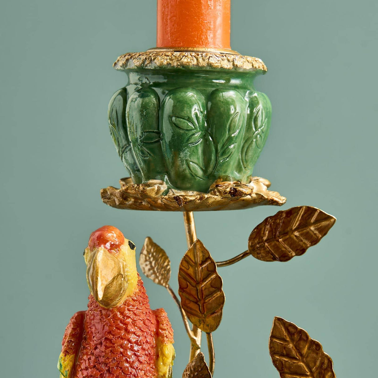 WERNS Candelabro Zebra Dipinto a Mano 45x27cm Poliresina