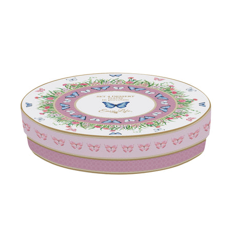 EASY LIFE Spring Parade Set 4 Piatti Dessert in Scatola Regalo 19cm Porcellana