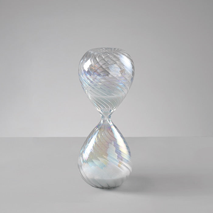 MASCAGNI CASA Clessidra 17cm 15 Minuti in Vetro Perlato