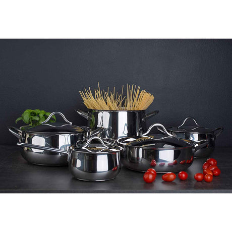 BARAZZONI Sapore Italiano Batteria Pentole 11 Pezzi Acciaio Inox Made in Italy