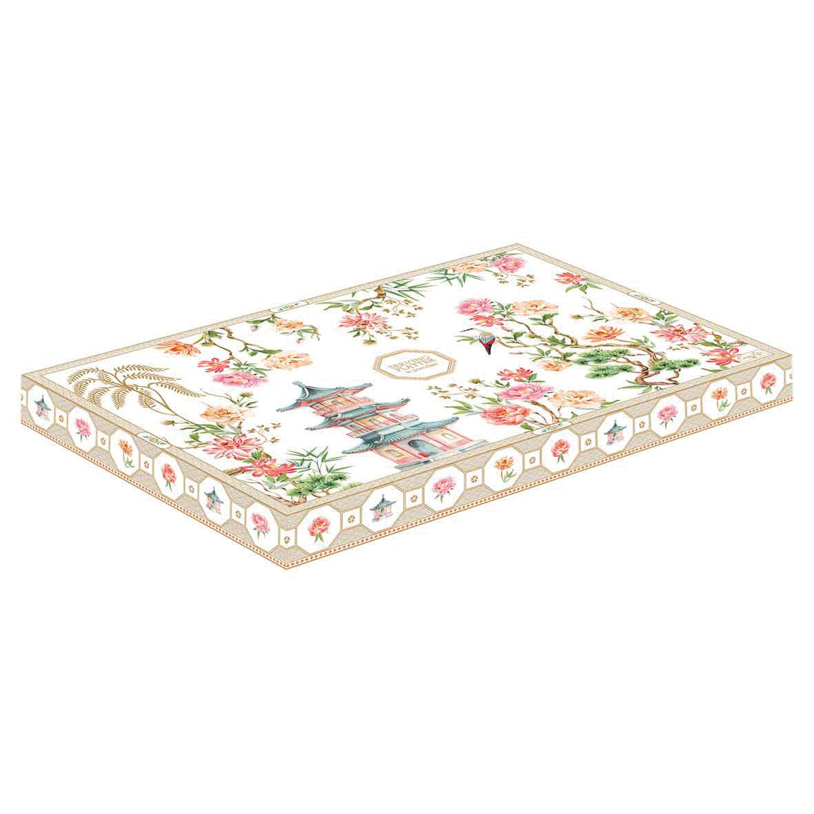 EASY LIFE Jardins d'Orient Vassoio Ovale 35x23,5cm Porcellana Tavola di Pasqua