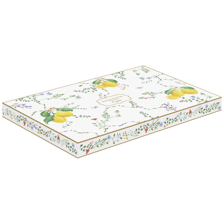 EASY LIFE Fleurs et Citrons Vassoio Rettangolare Limoni 36x24cm Porcellana