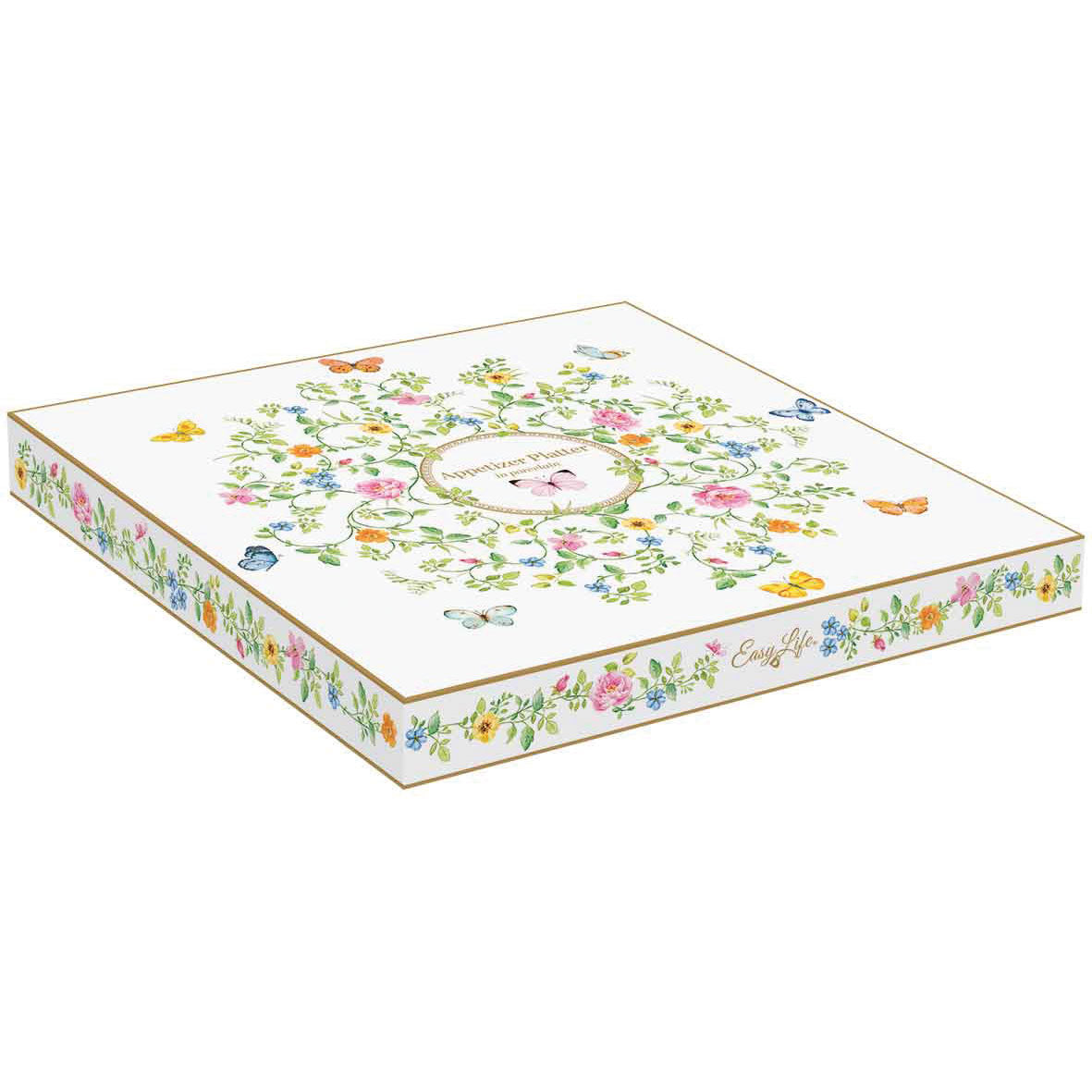 EASY LIFE Dancing Butterflies Antipastiera Piatto Aperitivo 25,5cm Porcellana