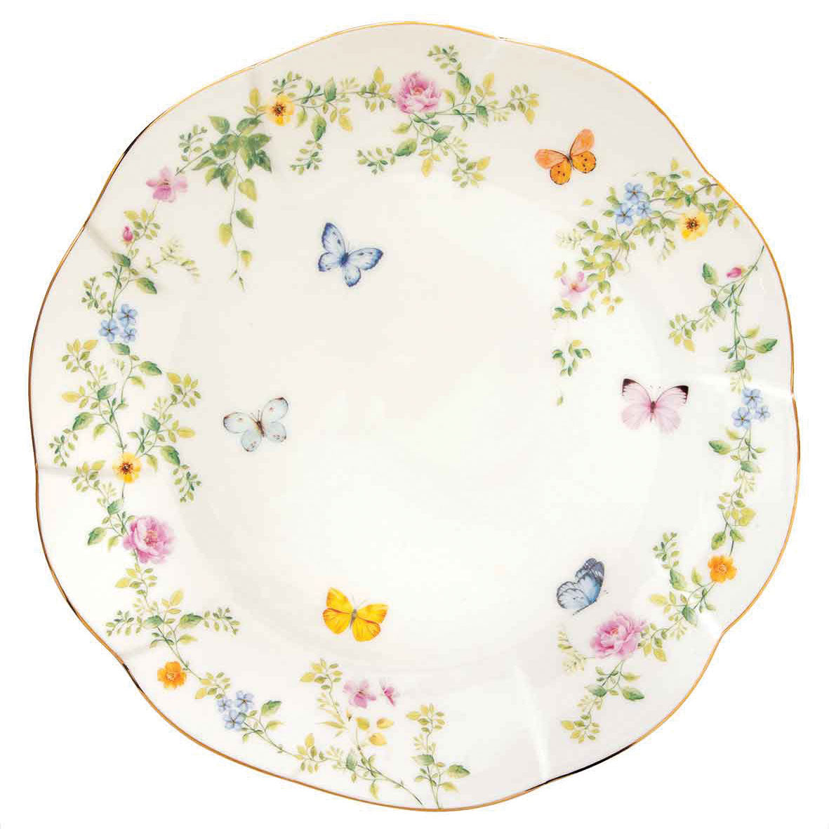 EASY LIFE Dancing Butterflies Servizio Tavola Piatti Set 12 Pezzi Porcellana