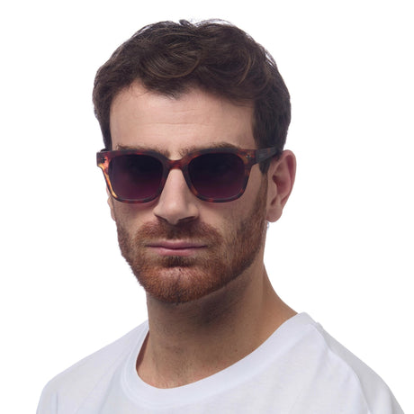 OKKIA Giovanni Occhiali da Sole Unisex Soft Touch Havana Blu