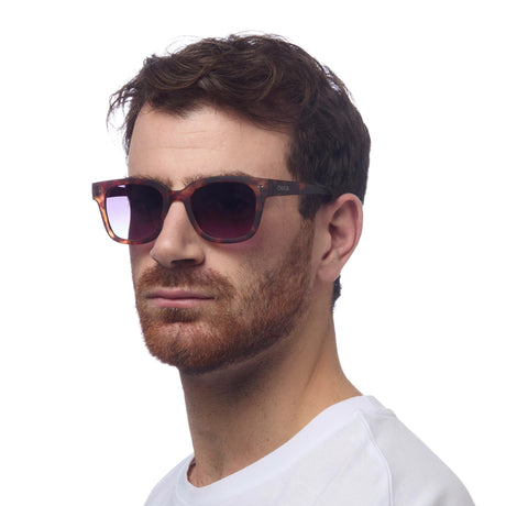 OKKIA Giovanni Occhiali da Sole Unisex Soft Touch Havana Blu