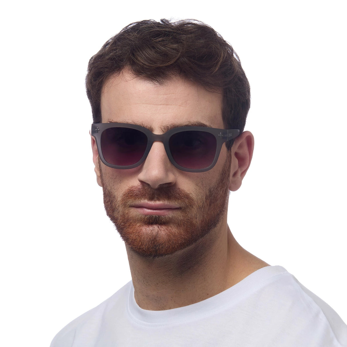 OKKIA Giovanni Occhiali da Sole Unisex Soft Touch Grigio Traslucido