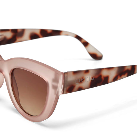 OKKIA Claudia Occhiali da Sole Donna Big Cat Eye Rosa Avana