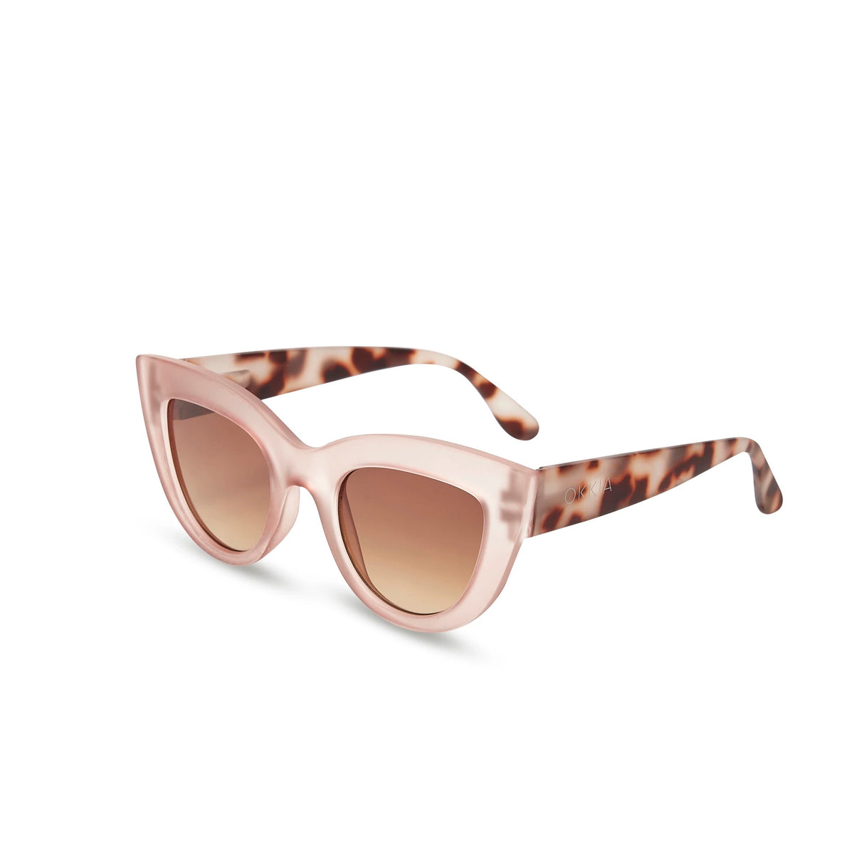 OKKIA Claudia Occhiali da Sole Donna Big Cat Eye Rosa Avana