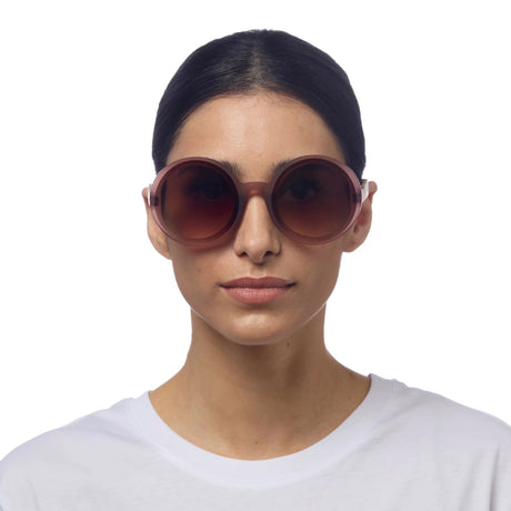 OKKIA Monica Occhiali da Sole Donna Tondi Rosa Avana