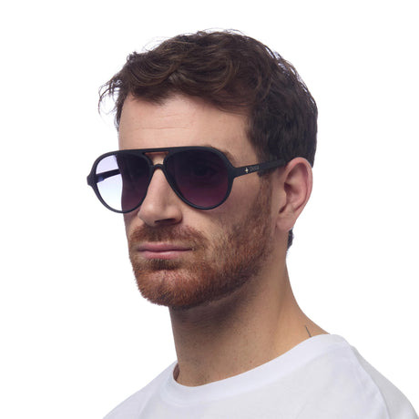 OKKIA Alessio Occhiali da Sole Unisex Goccia Nero