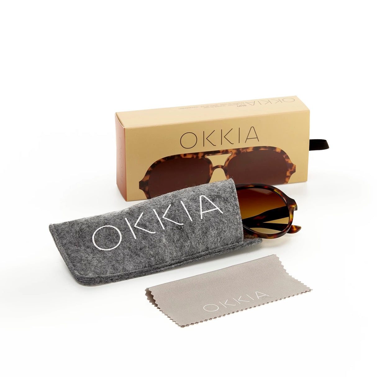 OKKIA Alessio Occhiali da Sole Unisex Goccia Avana