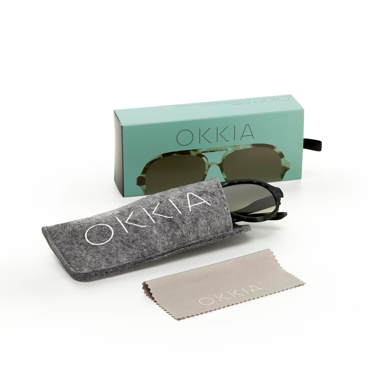 OKKIA Alessio Occhiali da Sole Unisex Goccia Kale Avana