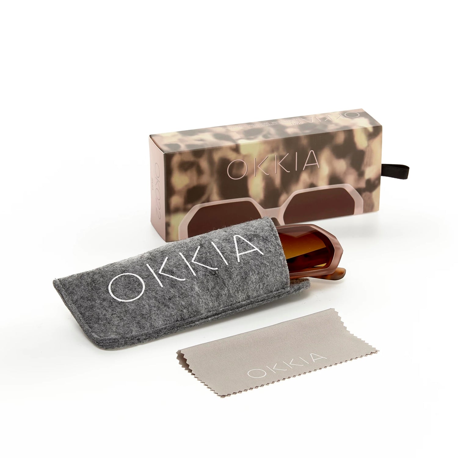 OKKIA Andrea Occhiali da Sole Unisex Esagonale Rosa Avana